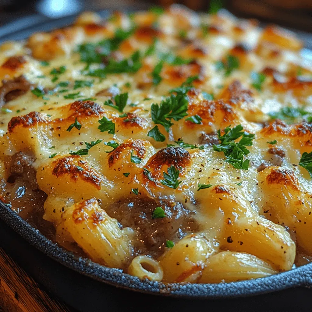 Savory French Onion Beef Pasta Bake: A Comforting Delight