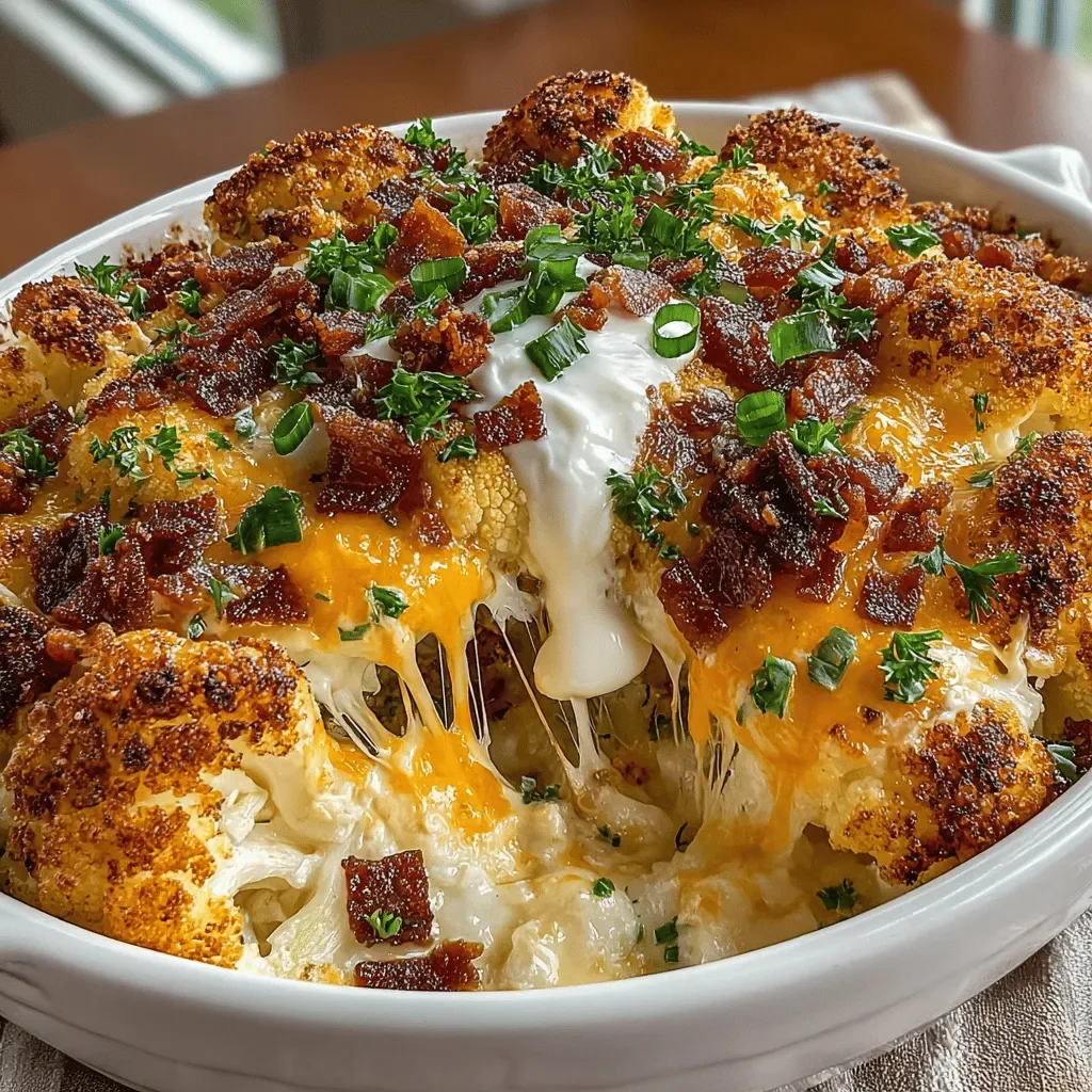 Cheesy Loaded Cauliflower Casserole Recipe