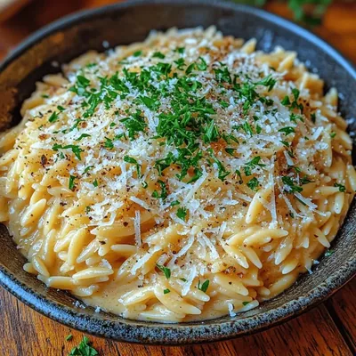 Creamy Garlic Parmesan Orzo: A Comforting Delight