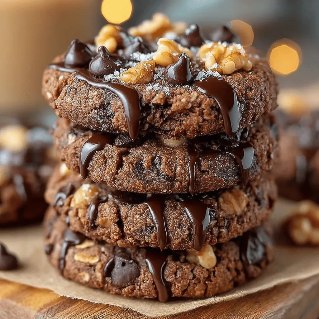 Chocolate Peanut Butter Oat Delight Cookies