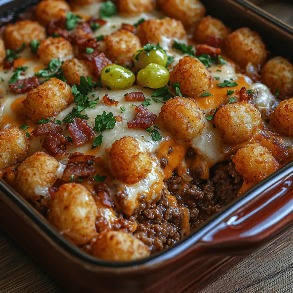 Bacon Cheeseburger Tater Tot Casserole Recipe
