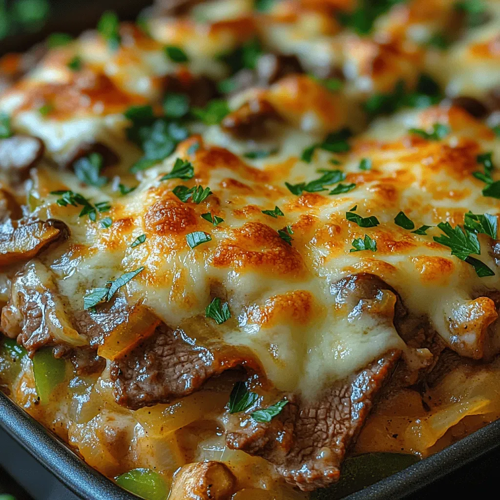 Keto Philly Cheesesteak Casserole: A Hearty Low-Carb Delight