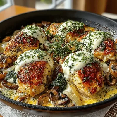 One-Skillet Creamy Garlic Mushroom Chicken: Recipe Completion