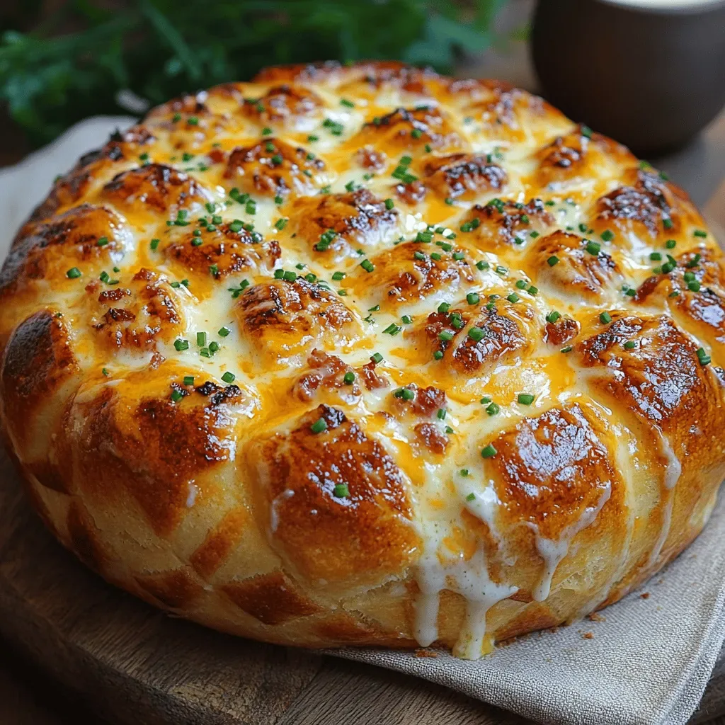 Cheesy Bacon Ranch Delight Pull Apart Bread: A Delicious Shareable Dish