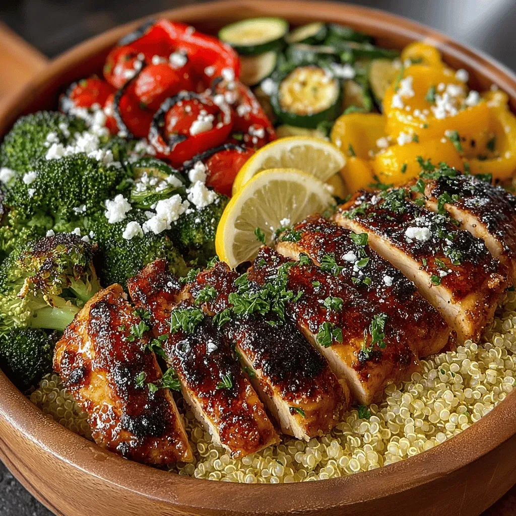 Lemon Herb Grilled Chicken and Veggie Bowls