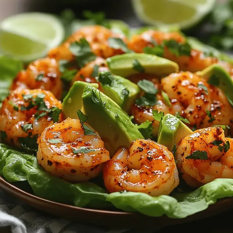 Zesty Spicy Shrimp & Avocado Lettuce Wraps: A Flavorful and Nutritious Delight