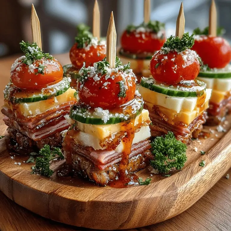 Savory Mini Ham & Cheese Skewers Delight