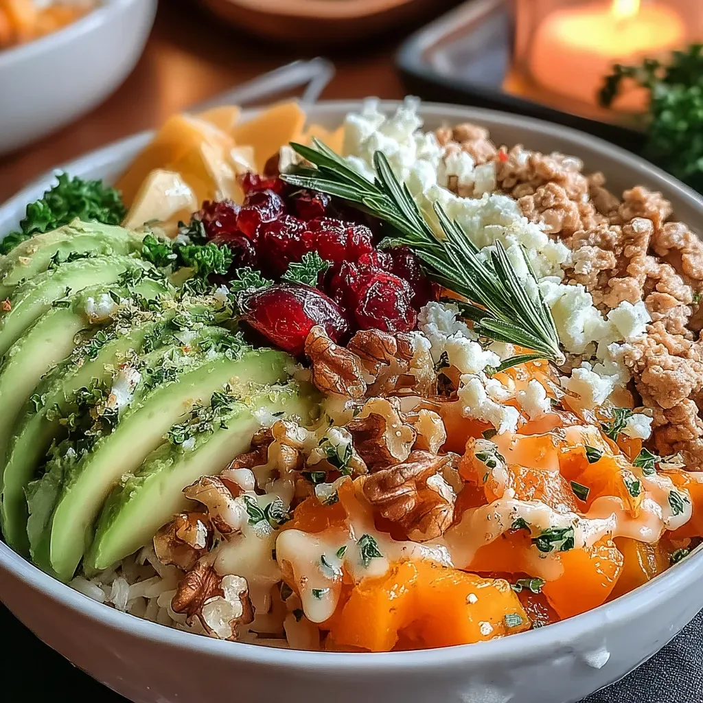 Herb Butter Turkey Bowls with Cranberry Relish