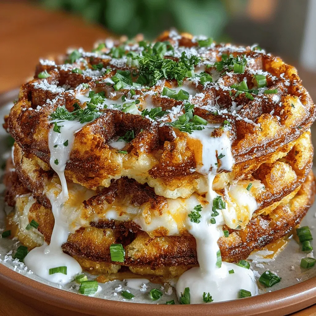 Smashed Potato Parmesan Waffle Bake Recipe