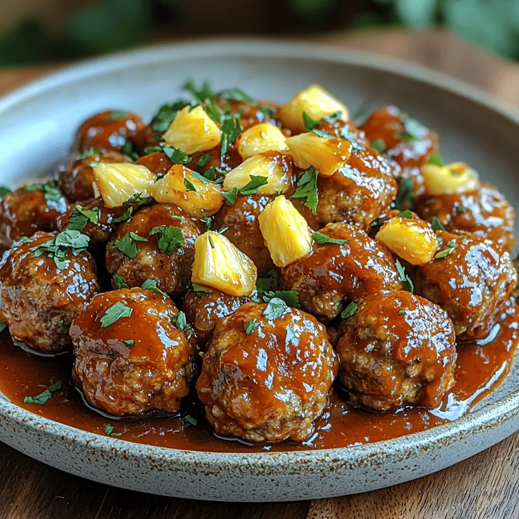 Tropical Bliss Pineapple BBQ Meatballs Recipe