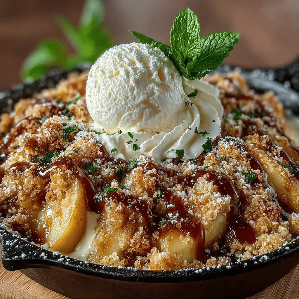 Cozy Cinnamon Apple Crumble Skillet