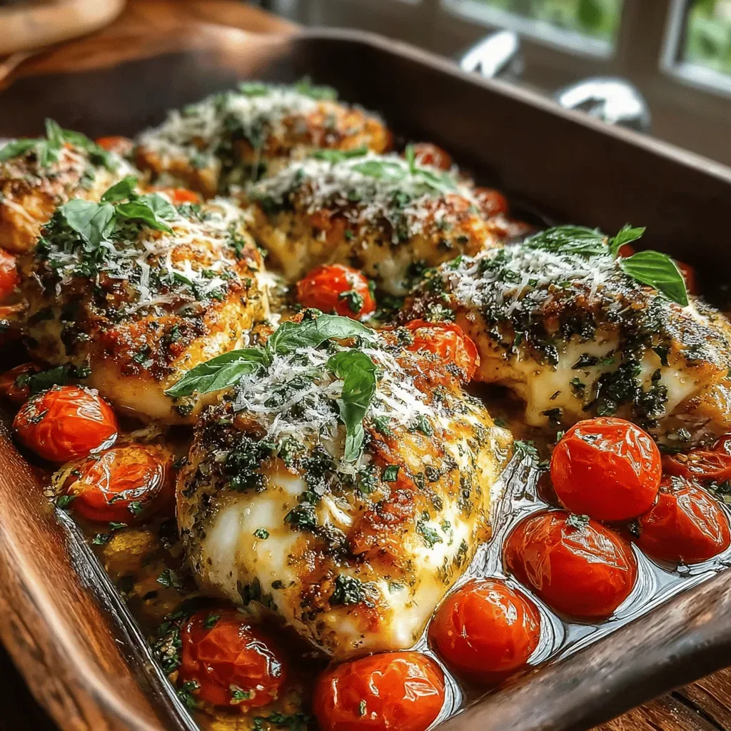 Pesto-Infused Mozzarella Baked Chicken: A Flavorful Delight