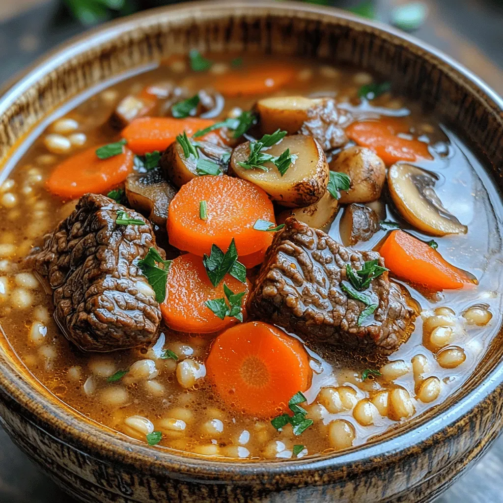 Comforting Hearty Beef and Barley Soup