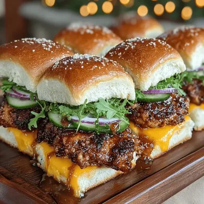 Sweet & Tangy Honey Mustard Chicken Sliders
