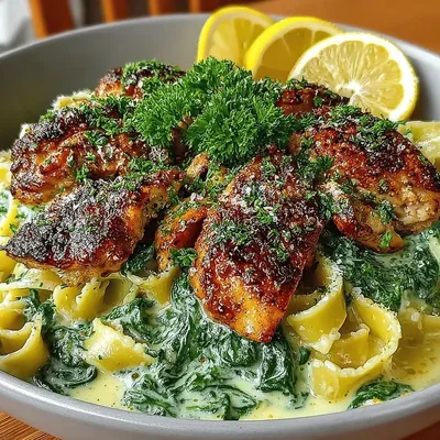Creamy Garlic Chicken and Spinach Pasta Recipe
