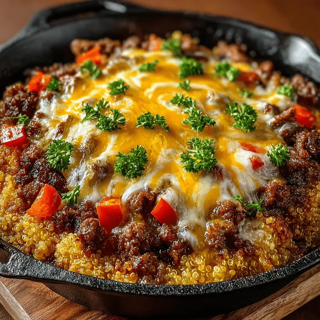 Cheesy Beef & Quinoa Bliss: A Flavor-Packed One-Pan Meal