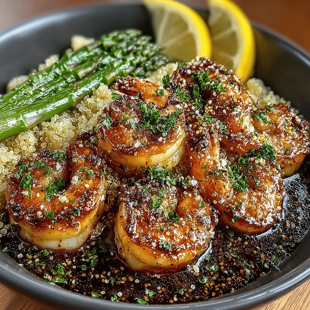 Zesty Lemon Garlic Shrimp and Asparagus Bowls