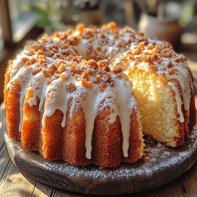 Dreamy Vanilla Buttermilk Pound Cake with Cream Cheese Glaze
