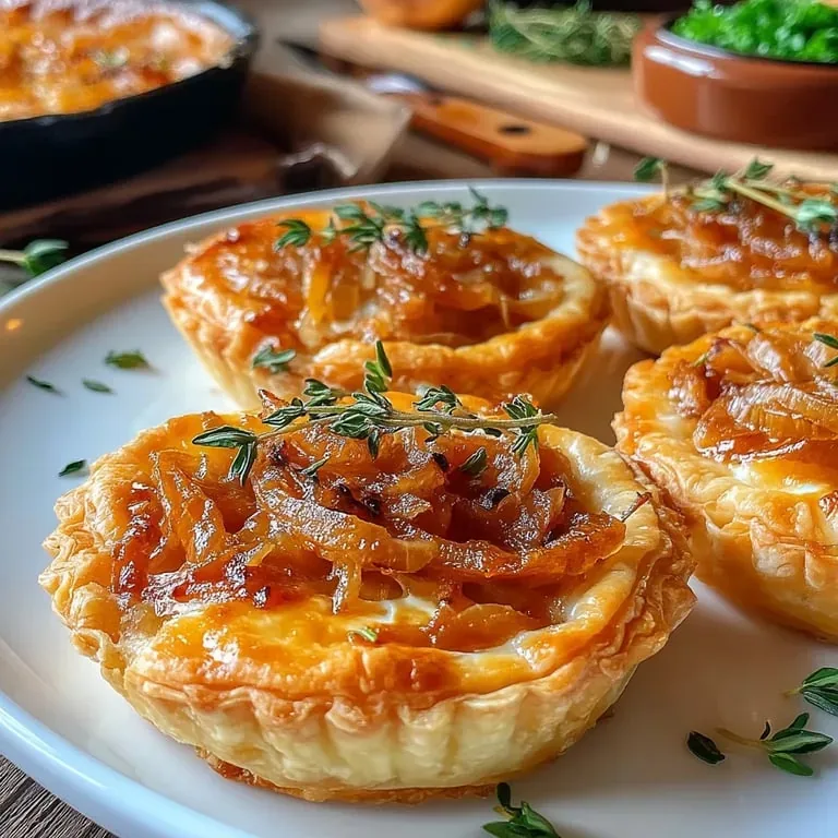 Savory Caramelized Onion & Goat Cheese Tarts