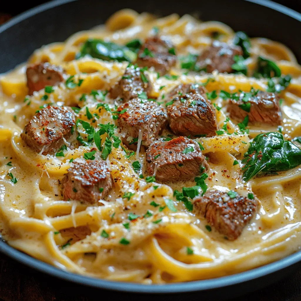 One-Skillet Sweet & Smoky Garlic Butter Steak Pasta