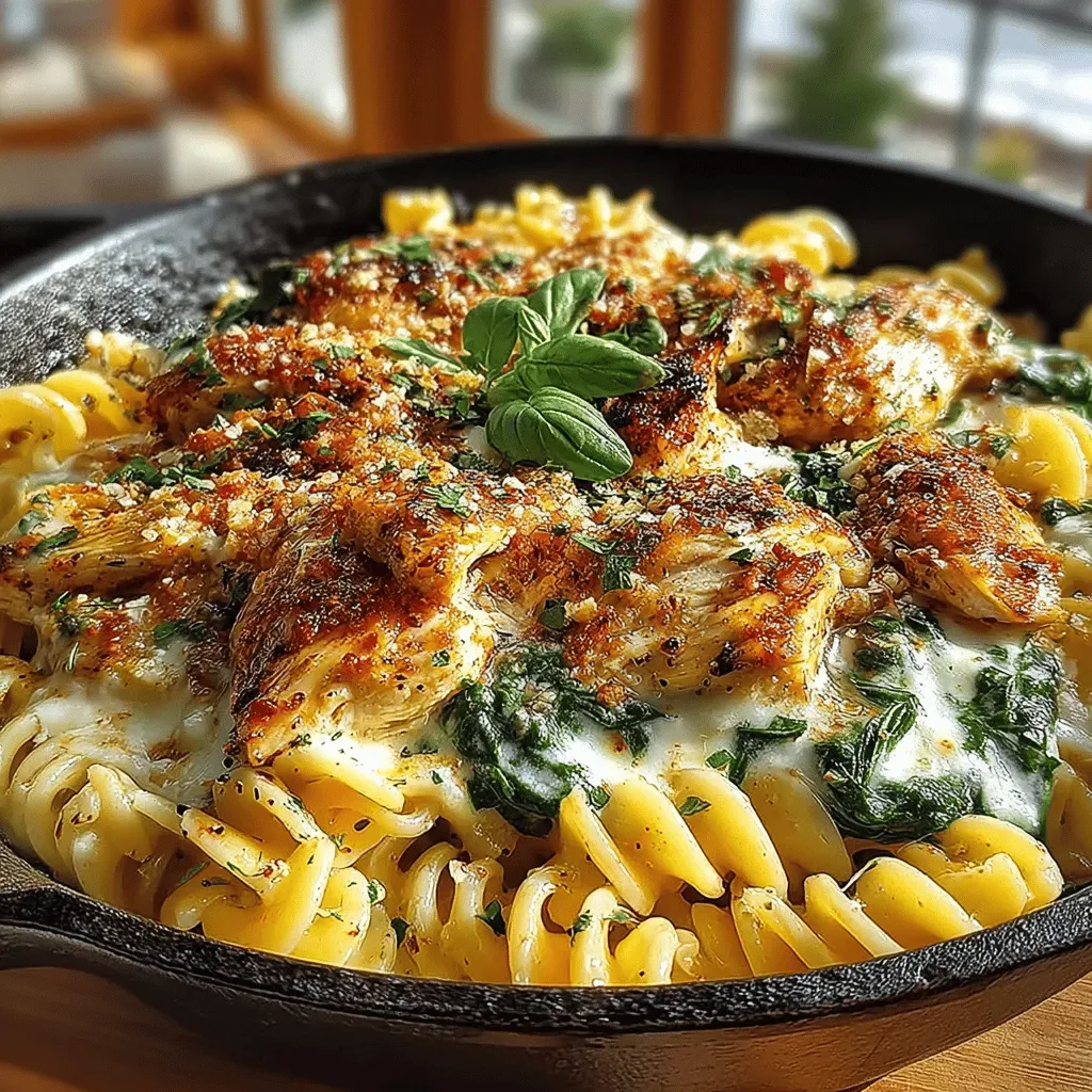 Creamy Chicken and Spinach Pasta Skillet: A Delicious One-Pan Meal