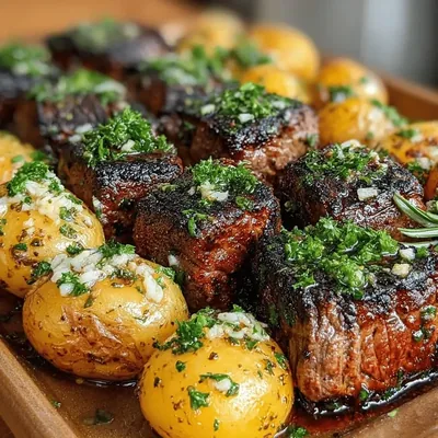 Garlic Butter Steak & Potato Sheet Pan Recipe