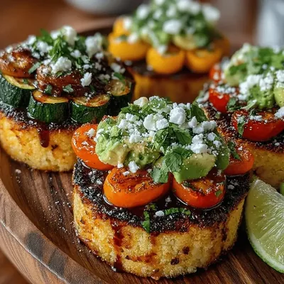 Mini Roasted Veggie Tostada Stacks Recipe