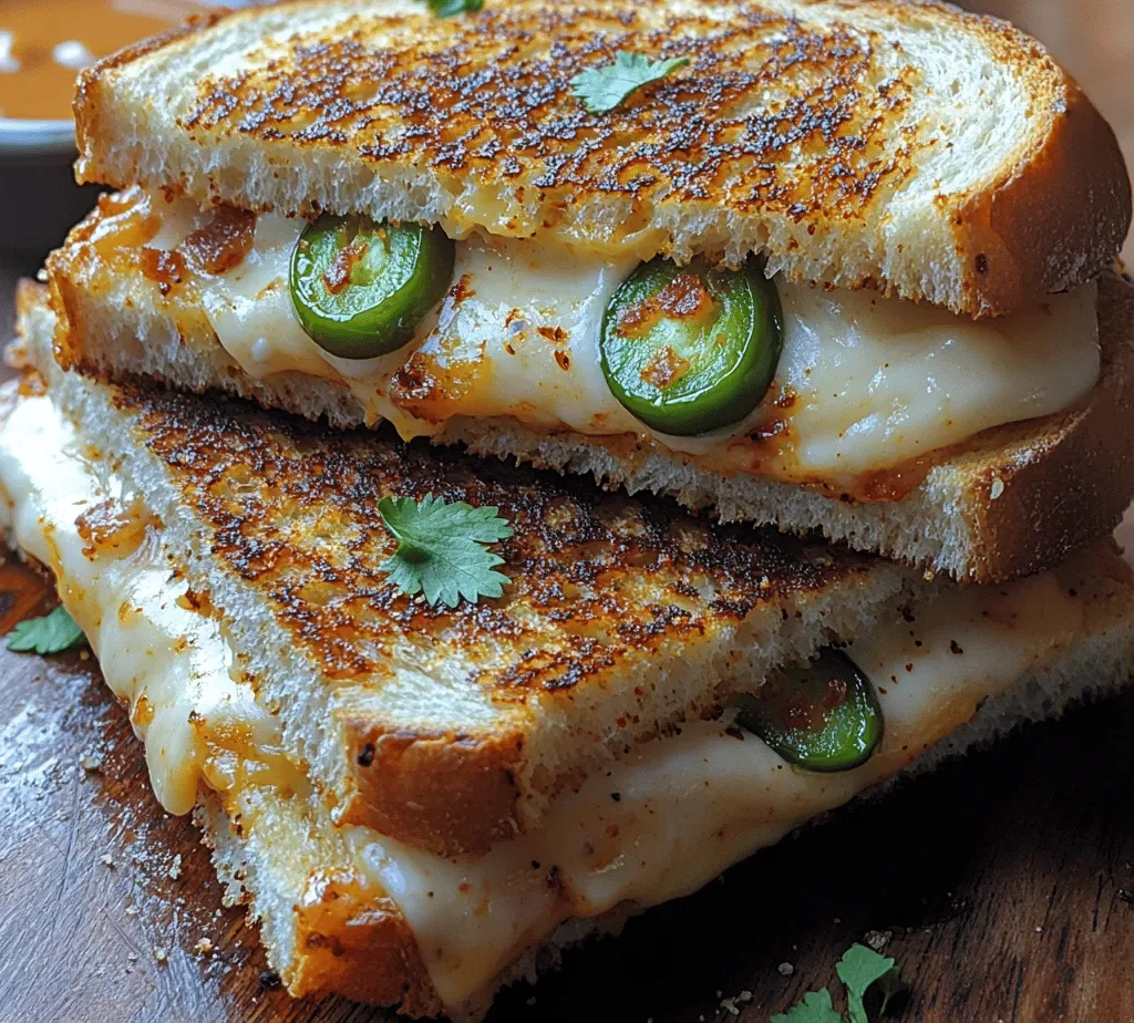 Spicy Cheesy Delight: Jalapeño Popper Grilled Cheese Sandwich