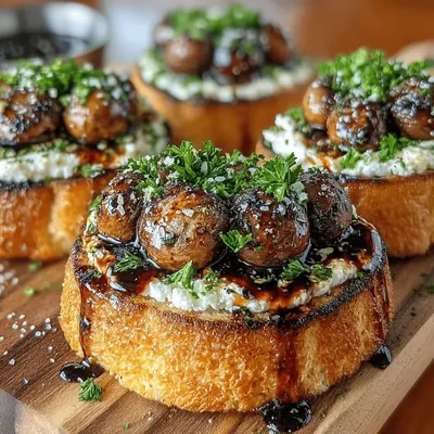 Earthy Elegance: Balsamic Glazed Mushroom Toast