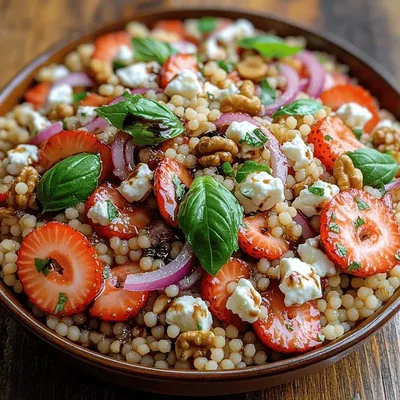Sweet & Savory Strawberry Feta Couscous: A Refreshing Salad Delight