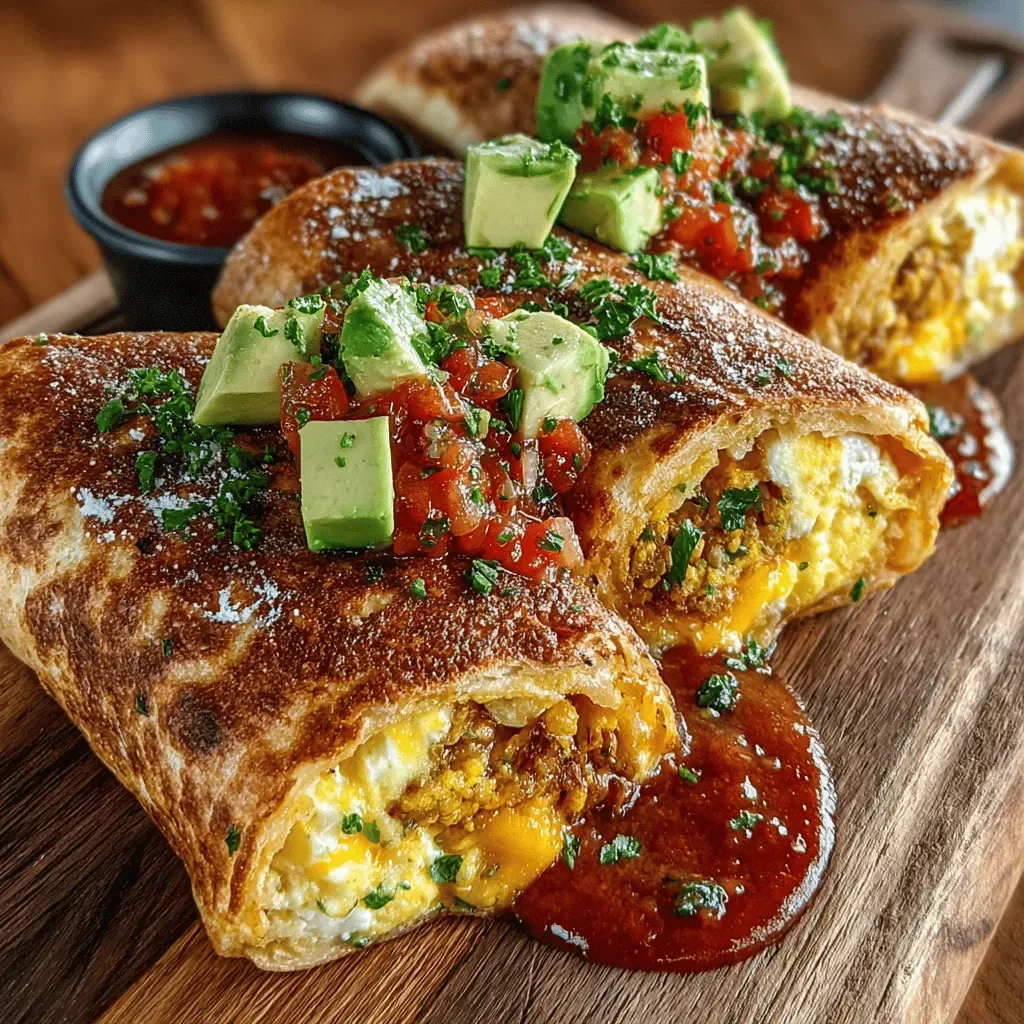 Cheesy Green Chili Egg Wraps