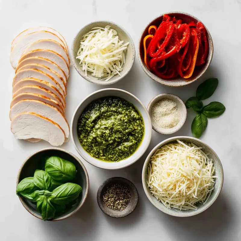 Quick Cheesy Pesto Turkey Roll-Ups