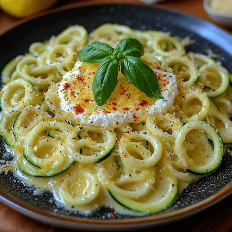 Zesty Creamy Lemon Ricotta Zoodles