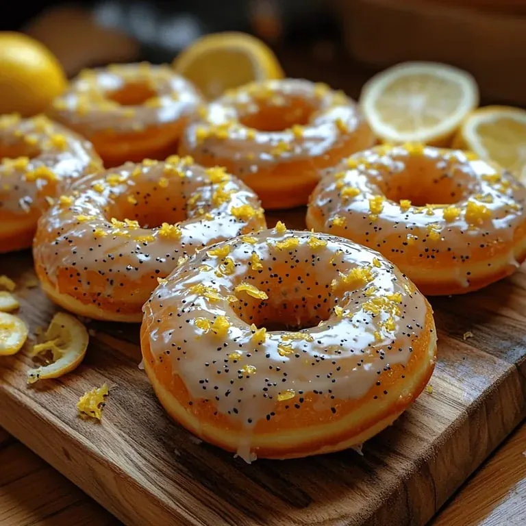 Zesty Lemon Poppy Seed Delight Donuts: A Refreshing Treat for Any Occasion
