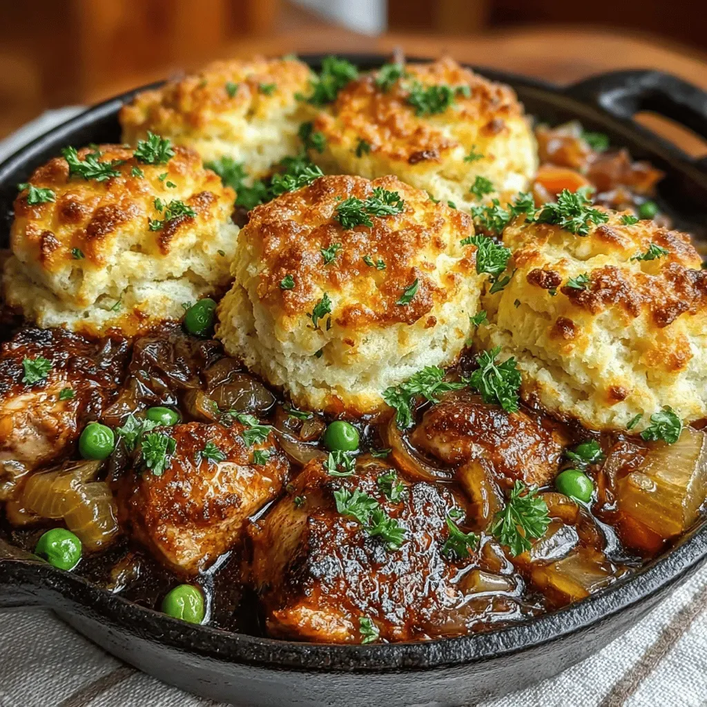 Rustic Garlic Herb Chicken Cobbler Recipe