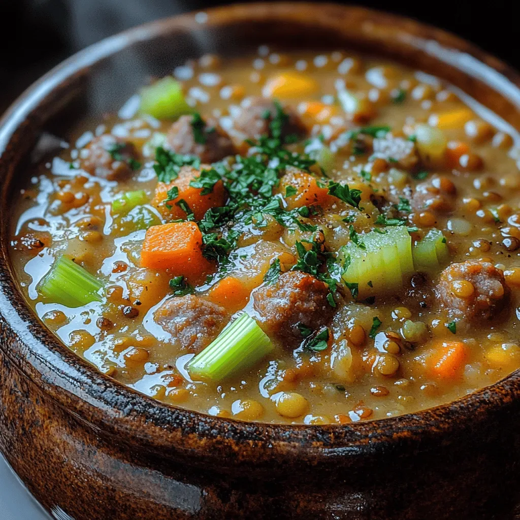 Savory Lentil & Sausage Stew: A Hearty and Nutritious Delight