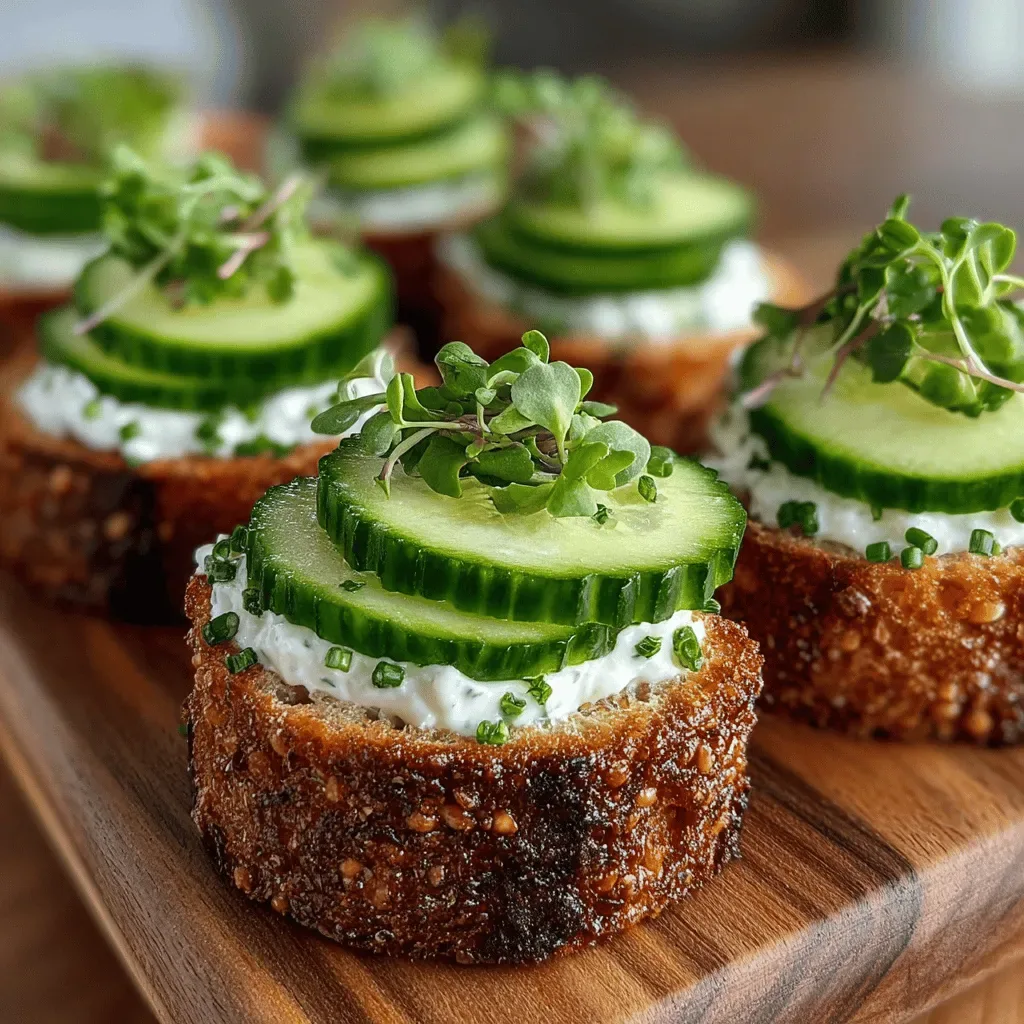 Crisp Cucumber Delight Sandwich Bites