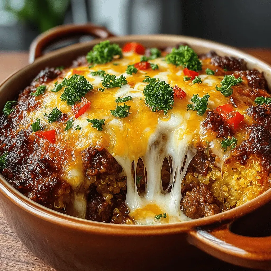 Cheesy Beef and Quinoa Casserole Delight