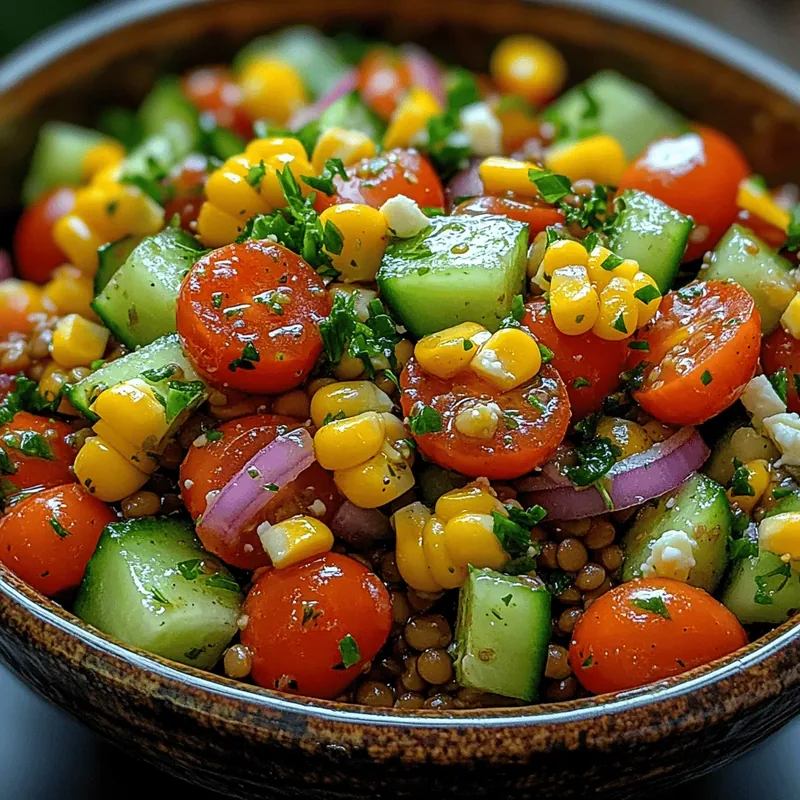 Crisp & Colorful Cold Lentil & Veggie Salad: A Nutritional Powerhouse