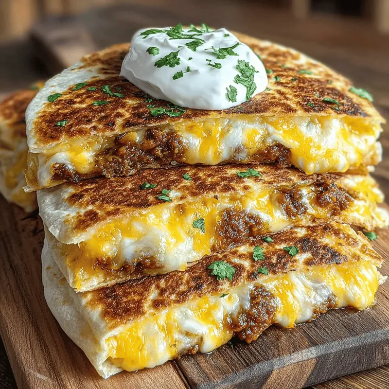 Roasted Garlic White Bean Quesadilla Wedges