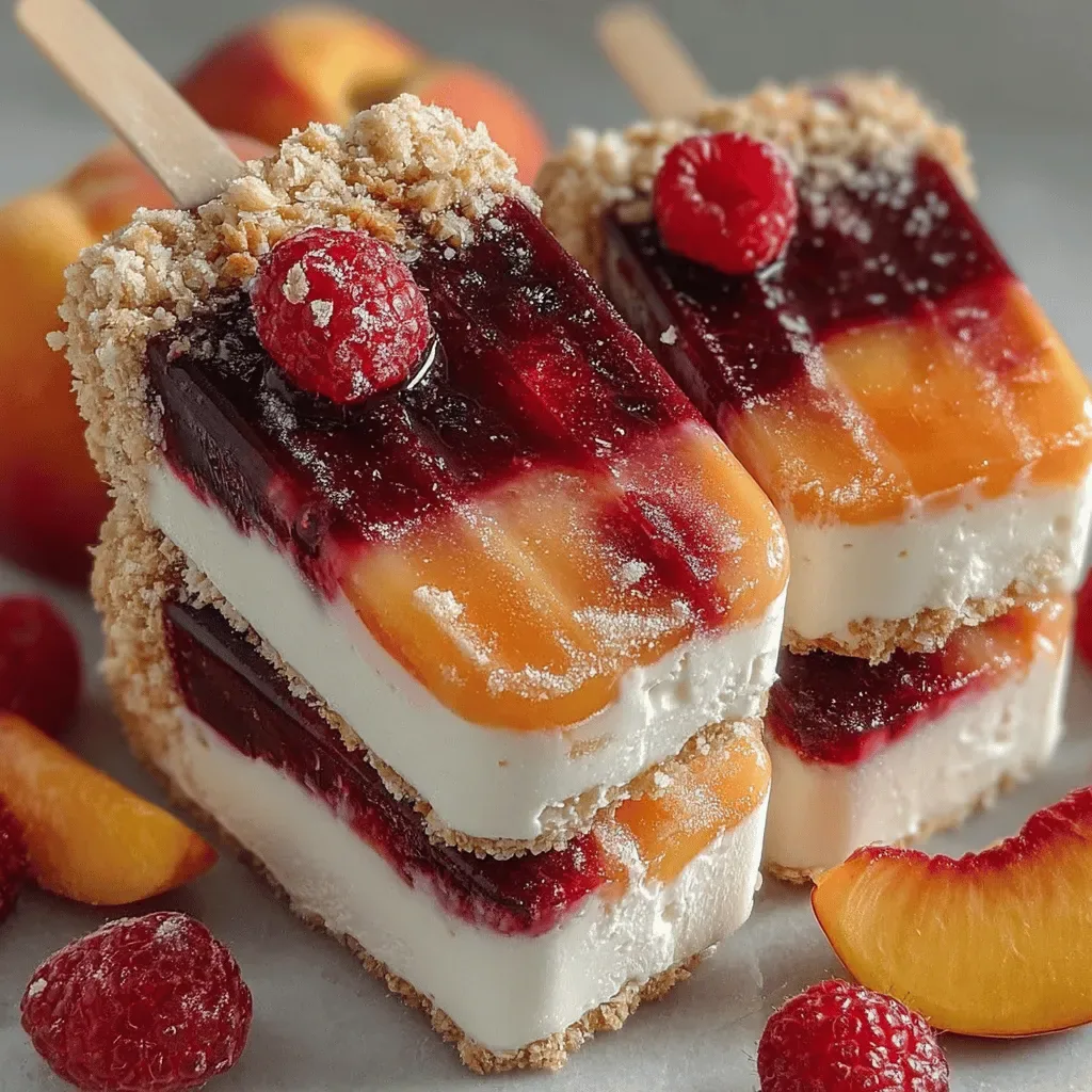 Peachy Melba Summer Popsicles