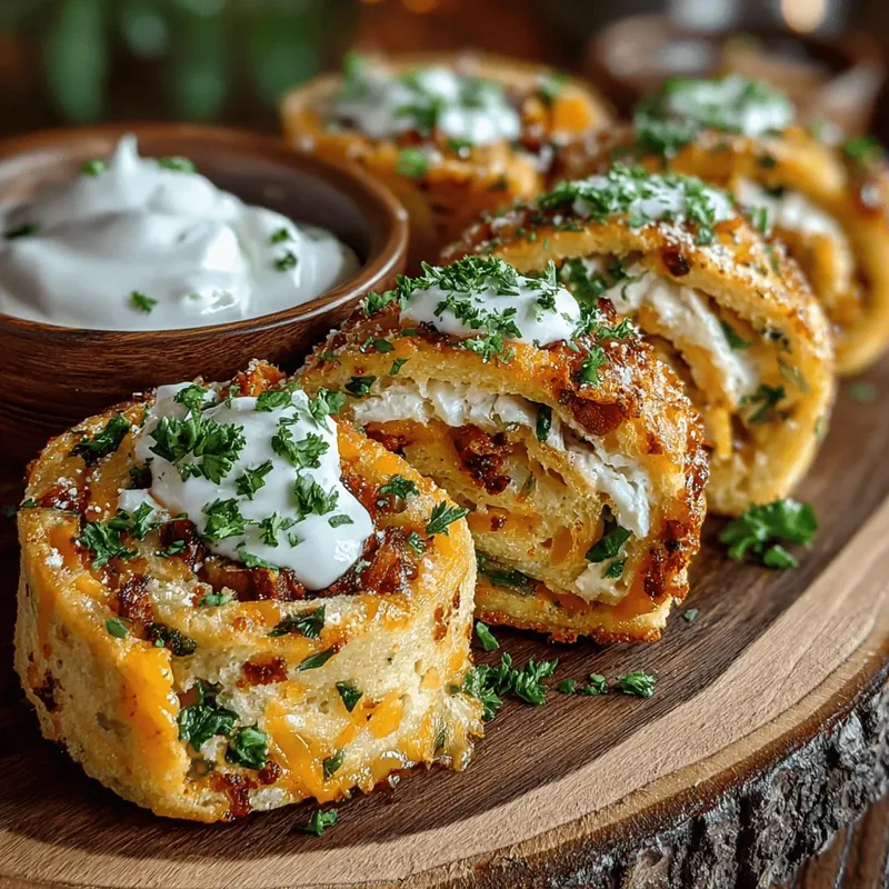 Cheesy Green Chili Pinwheel Bites Recipe