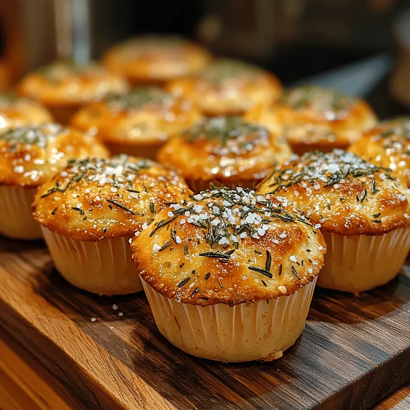 Rosemary Garlic Focaccia Muffins Recipe
