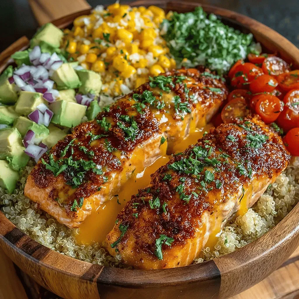 Zesty Cajun Salmon Bowls with Corn & Avocado