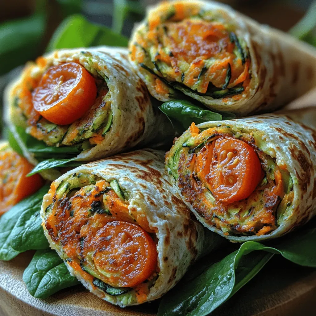 Crispy Carrot Zucchini Fritter Wraps Recipe