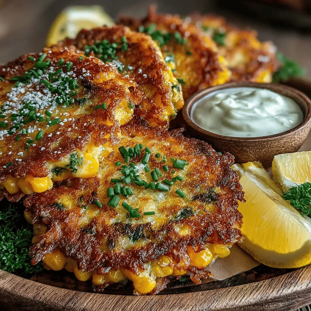 Sweet Corn & Chive Fritter Cakes Recipe