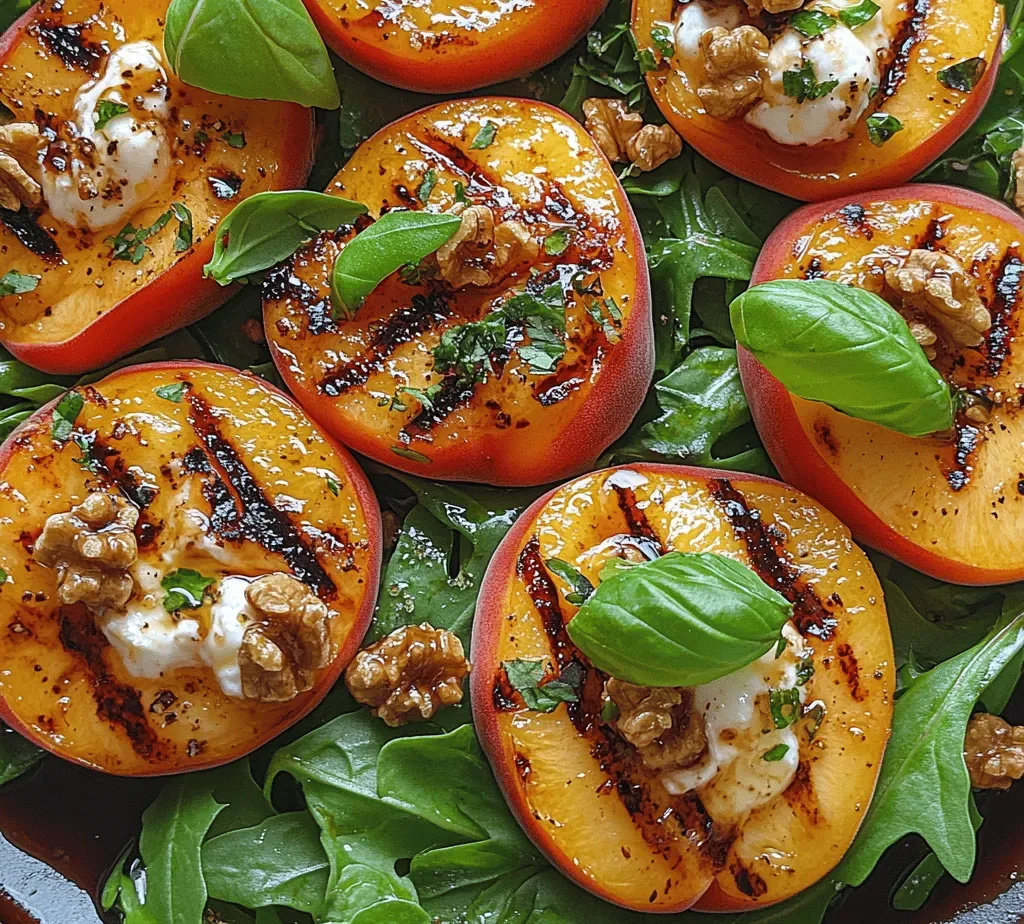 Grilled Peach & Burrata Salad – Sweet & Savory Perfection!