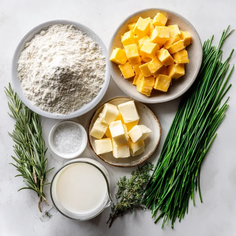 Ingredients for Savory Herb and Cheese Scones Recipe