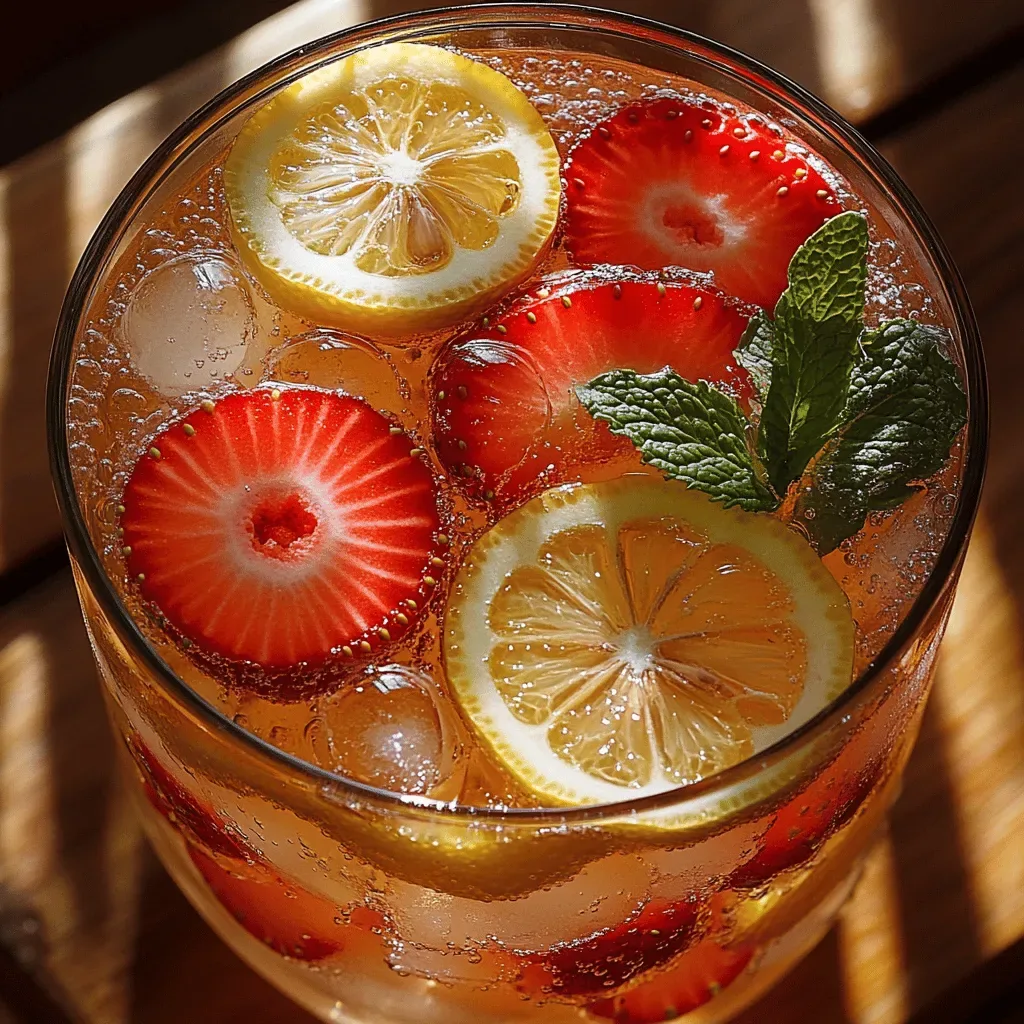 Sun-Kissed Sparkling Strawberry Lemonade Recipe