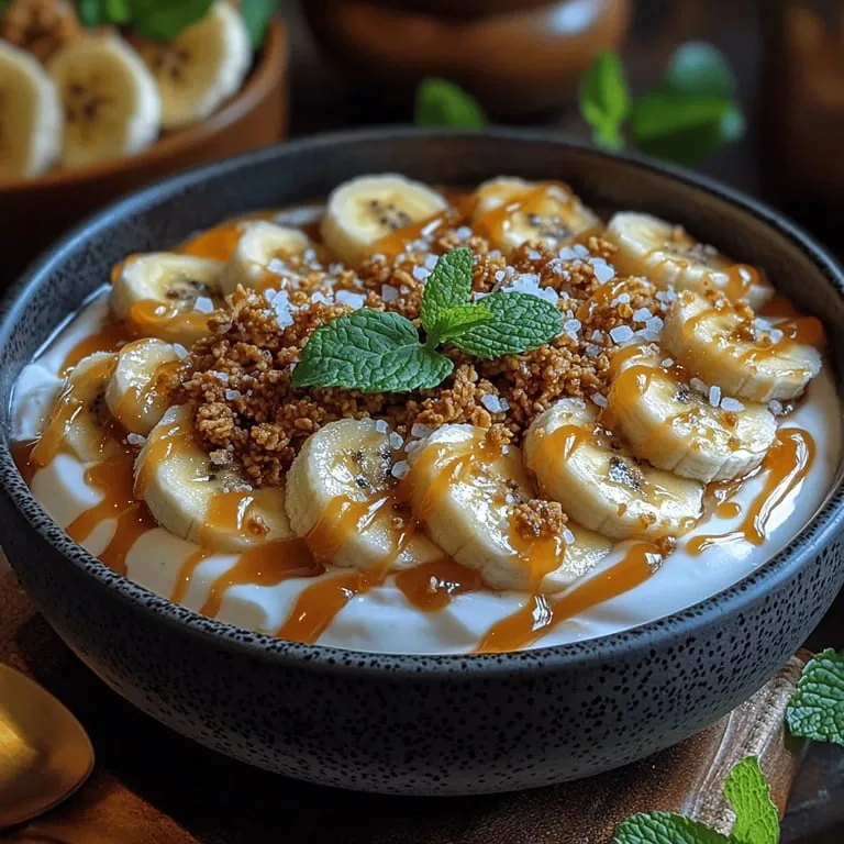Salted Caramel Banana Yogurt Bowl Recipe